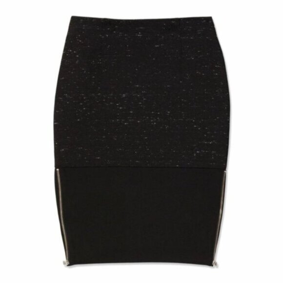 Aritzia Wilfred Campagne Pencil Skirt Heathered High Rise Waist zipper Size 0 - Picture 9 of 15